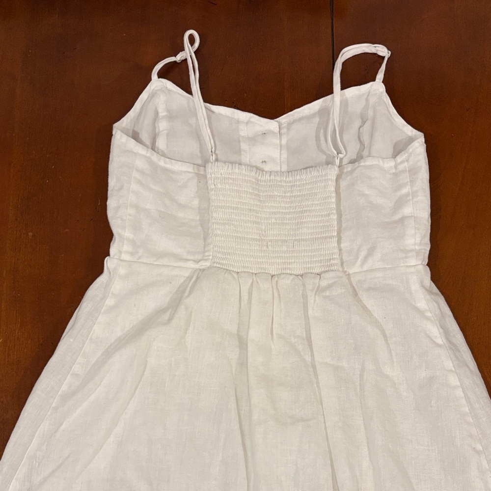 Madewell Linen-Cotton Cami Button-Front Midi Dress - Like New - Picture 10 of 15